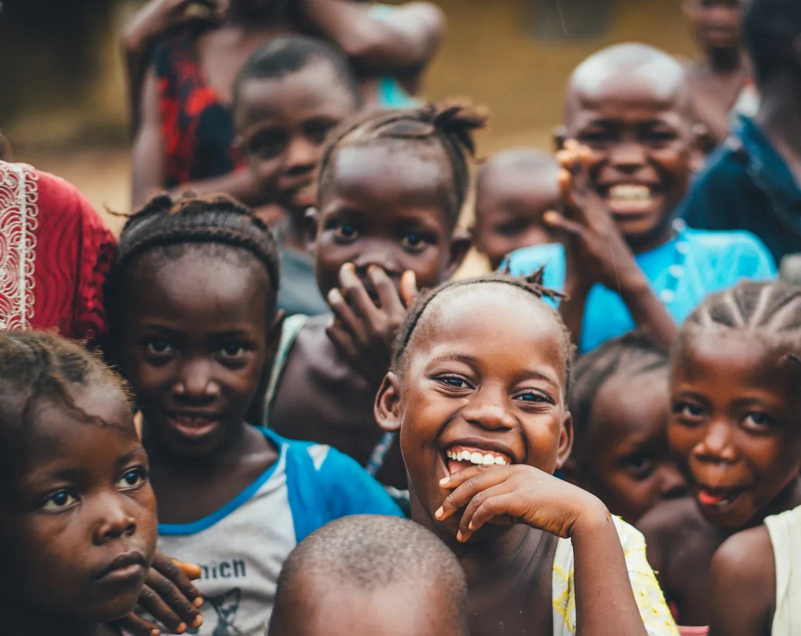 Smiling children from a rural community